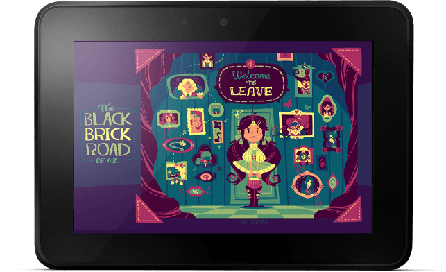 The Black Brick Road of O.Z. app on a Kindle Fire.